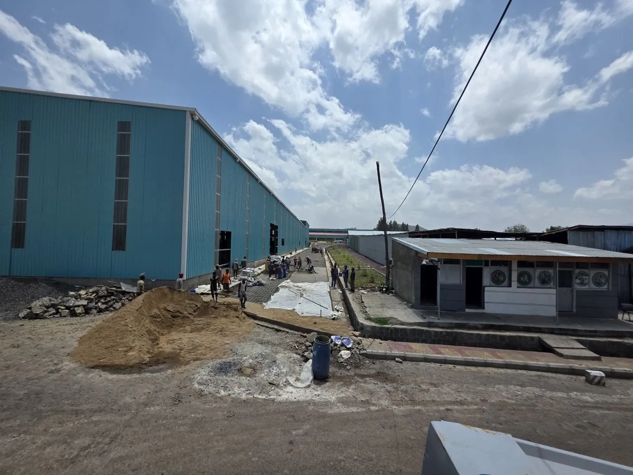 Industrial construction site preparation at KOSPI steel factory